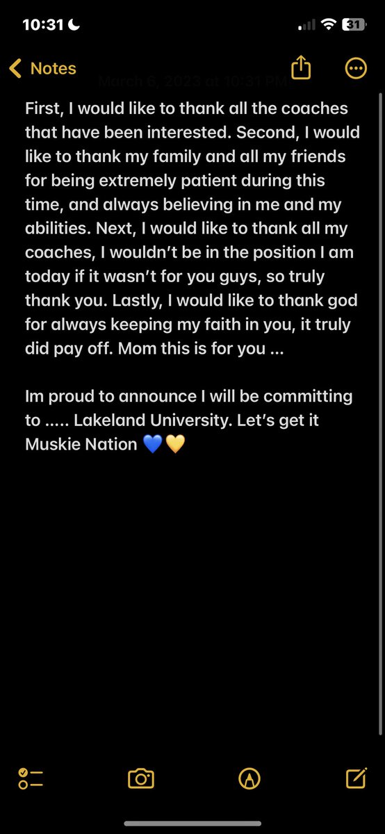 JohnnyOB40's tweet photo. 100% Committed! #GoMuskies 
@CoachLehto @Coach_Woody24 @LUCoachBruton @LUMuskieFB https://t.co/xbT80RGEjX