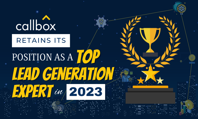 CallboxInc's tweet photo. Callbox has earned its reputation as one of the most reliable #leadgeneration companies in the market. The recognition was given by a reputable business review site. https://t.co/aYcZchj001
🌐 https://t.co/OneMzKqIQW
📞 +1 888 810 7464
#leadgenexpert #recognition #awards https://t.co/OFZpkveyoA