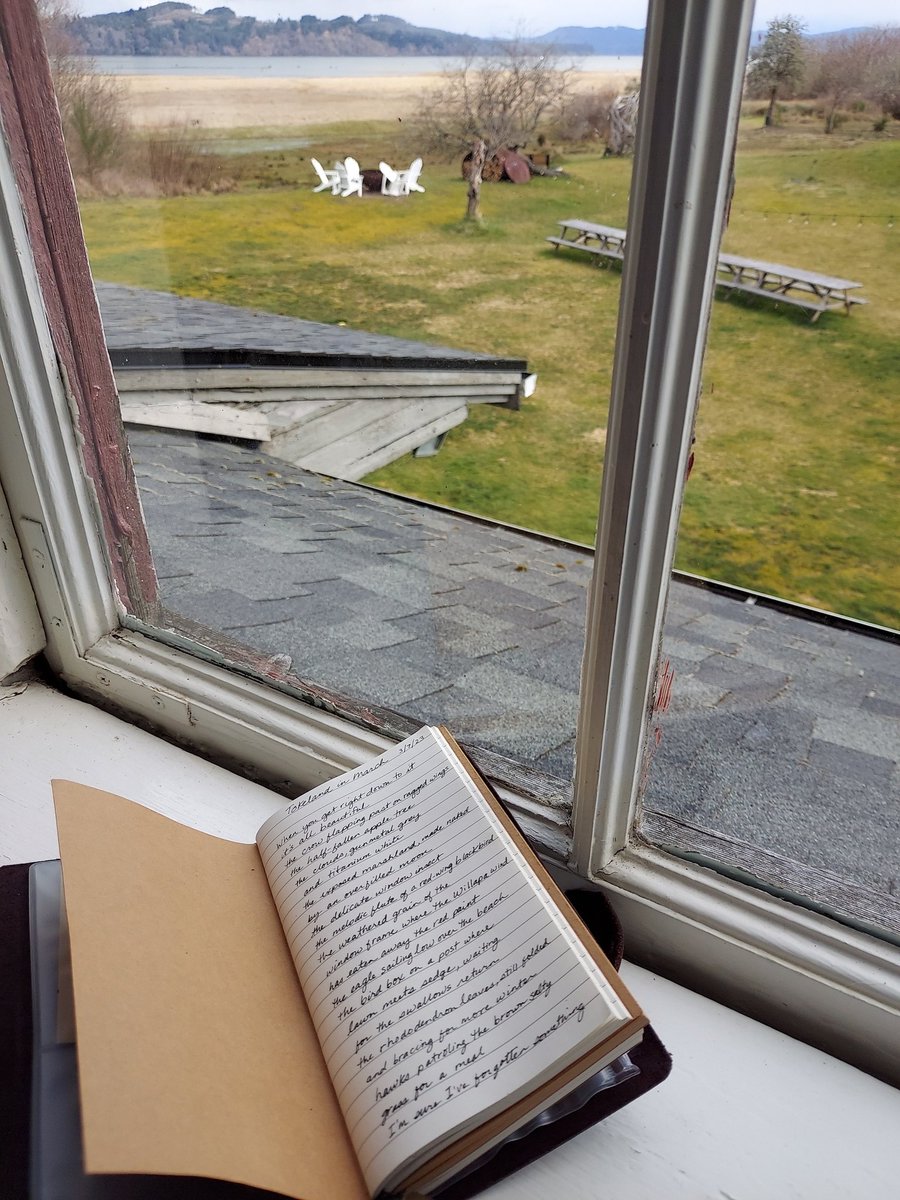 daylejean's tweet photo. It has taken about 50 years, but I am finally getting over my reticence about spoiling the pristine pages of a writing journal. #WritingCommunity #amwriting #poetrycommunity @OregonPoetry @writer_guild @wilwrite #willapa #tokeland https://t.co/IXGdBEaIXx