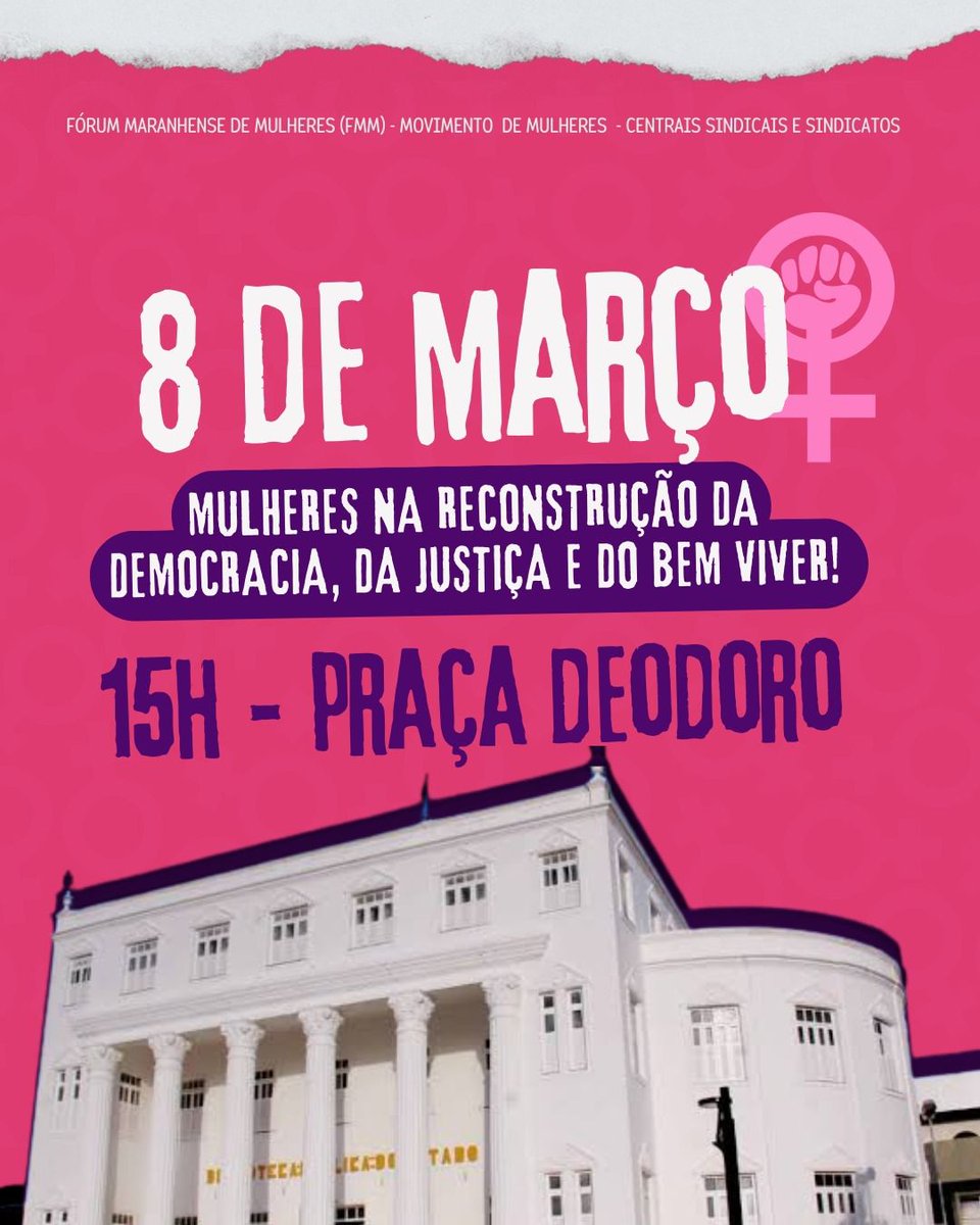 apruma's tweet image. A APRUMA – Seção Sindical soma-se a estas entidades e convida toda a categoria a juntar-se ao Ato e gritar em uma só voz: "Lugar de mulher é onde ela quiser”.