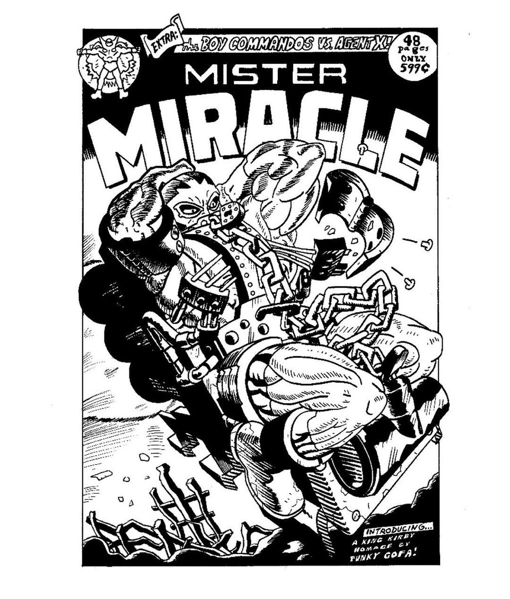 FishTakes's tweet image. More #MisterMiracle commissioned #orignalcomicart goodness, this time from @al_gofa_comics! Al nailed this homage to issue 6, and I love how ripped Mister Miracle is drawn; gotta have the muscles to break free! Makes sense coming from the creator of Orc Gym! Thanks Al!