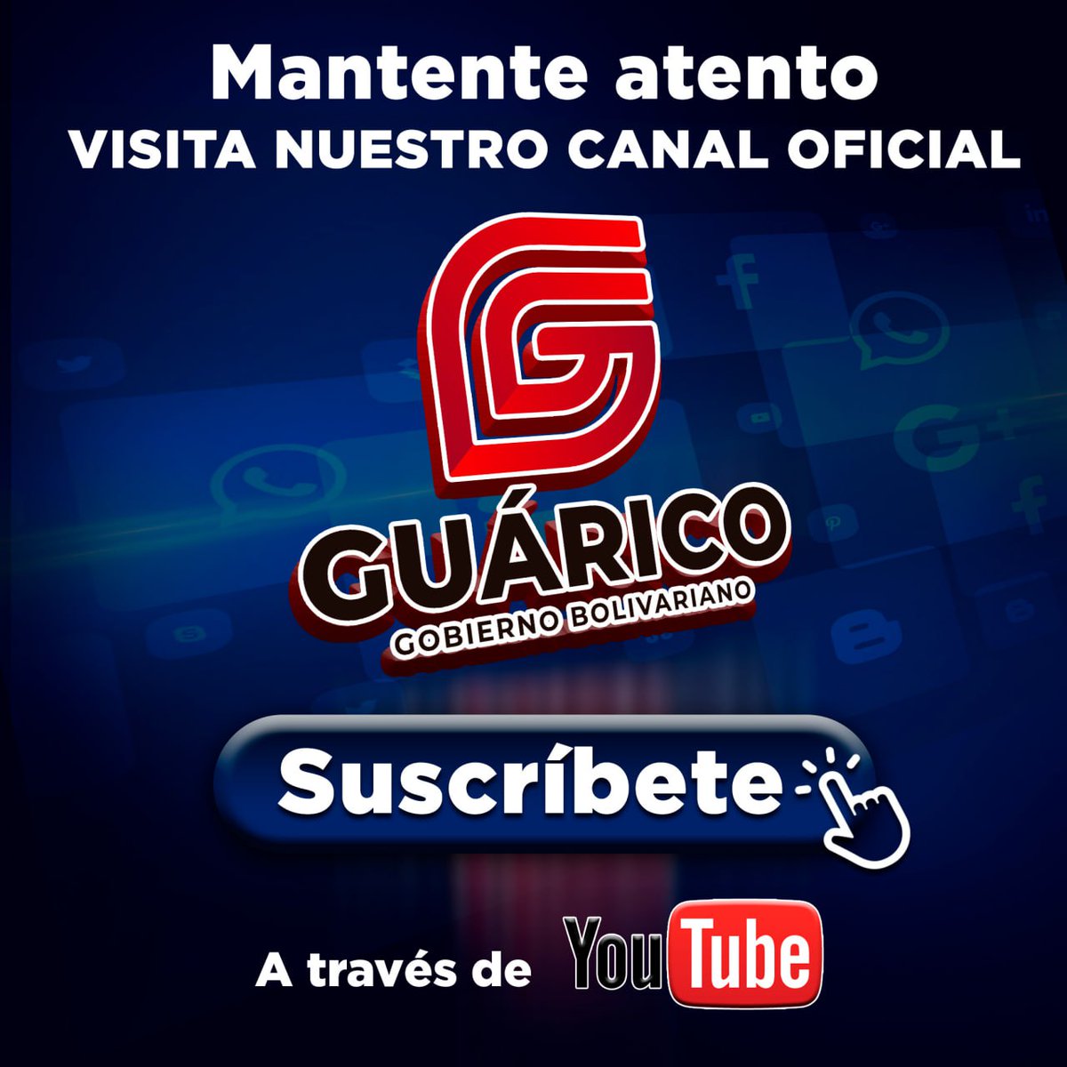 🔴 ¡VISITA EL CANAL OFICIAL DE GOBIERNO DE GUÁRICO!

 🗣️ ¡BUENAS NUEVAS PARA TODAS Y TODOS LOS GUARIQUEÑOS!

¡SUSCRÍBETE! ⬇️
👁️‍🗨️ bit.ly/3Rrm4kV

#Guárico
#ChávezEternoAmigo
#EnGuáricoSomosChávez