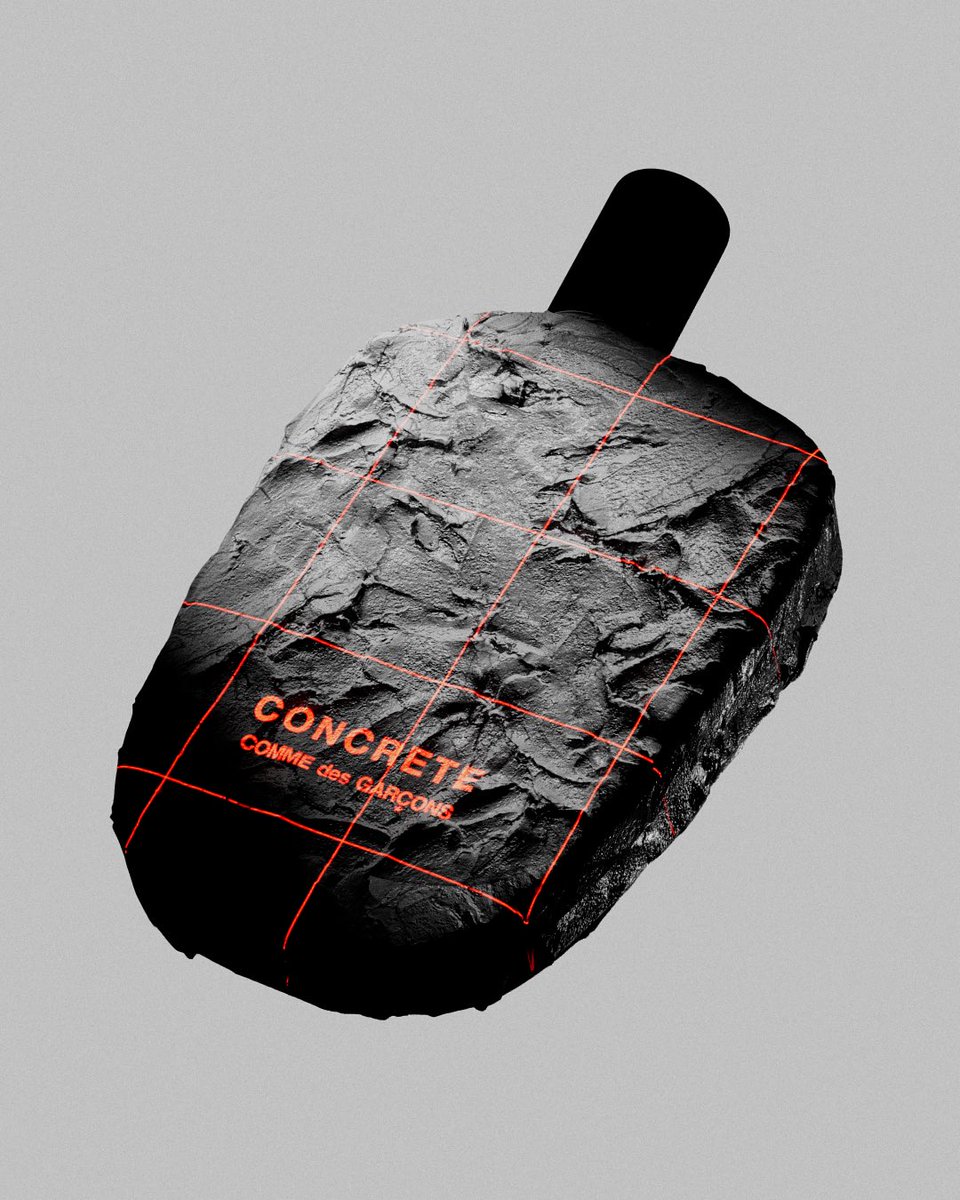 finalfinal_'s tweet image. Moulded by humans, refined by machines. Work for Comme Des Garçons Perfume.