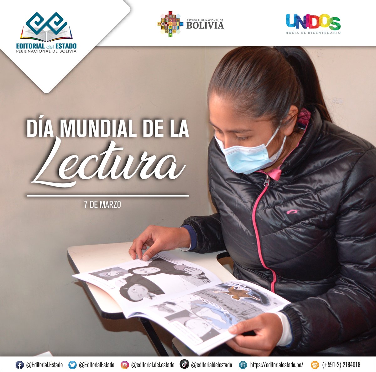 EditorialEstado's tweet photo. El ejercicio de la lectura debe ser apropiado por todas y todos como un mecanismo de generación de sentido crítico para estas y las nuevas generaciones.
#DíaMundialDeLaLectura #EditorialDelEstado #LuchoXBolivia #UnidosRumboAlBicentenario https://t.co/HLgPeEyUGv