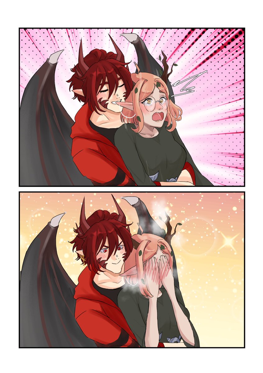 SamFlaris's tweet image. You know just the usual Antics with @illuminelf 🍃🐉
 #blyzeart #Vtuber 

🎨~ @HellBELL05