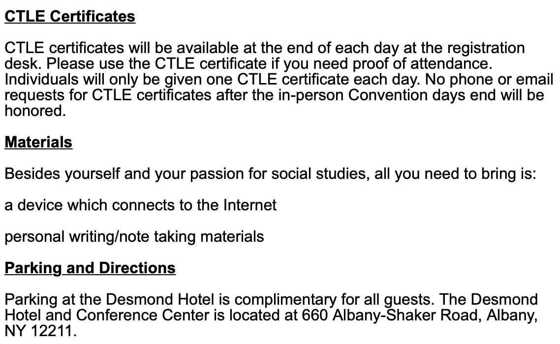 NYSCSS's tweet photo. This week is our 85th Convention, “Pivotal Learning: Teaching Social Studies in a Changing World!”.  Over 350 educators will meet in Albany to enjoy keynote &amp; guest speakers, clinics, presentations, poster sessions, &amp; more. See attachments for the latest info about #NYSCSS23. https://t.co/PGxWK3YuxZ