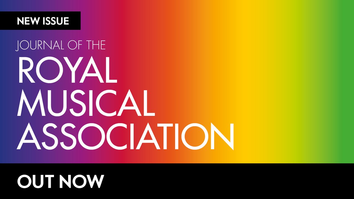 CambUP_Music's tweet photo. New issue of Journal of the Royal Musical Association now available
📚 https://t.co/anyWn3LSJS
#JRMA #music @royalmusical https://t.co/v0QIe6VOzX