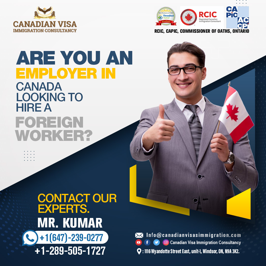 CanadianVisaIm1's tweet photo. Want to Hire Foreign Workers?🇨🇦.🇨🇦.🇨🇦. Find out if you need a LMIA. What is LMIA? Read more- https://t.co/ODjaxyBNbW https://t.co/9vhjDaJBlN
