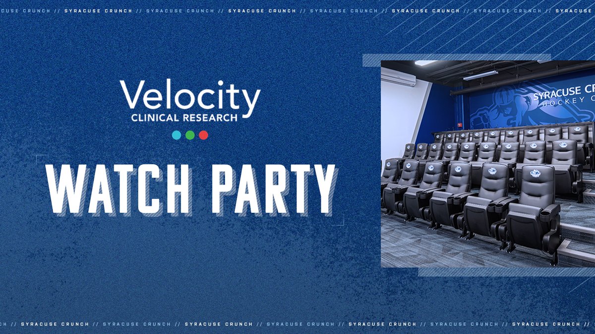SyracuseCrunch's tweet photo. Enter for the chance to win a Watch Party in the Crunch video room, courtesy of @velocitycr!

The winner can choose to watch a Tampa Bay Lightning game, Crunch away game or movie with up to 10 people. Dates and games are subject to availability.

📝: https://t.co/UMNtcWQDCw https://t.co/64qpcBicak