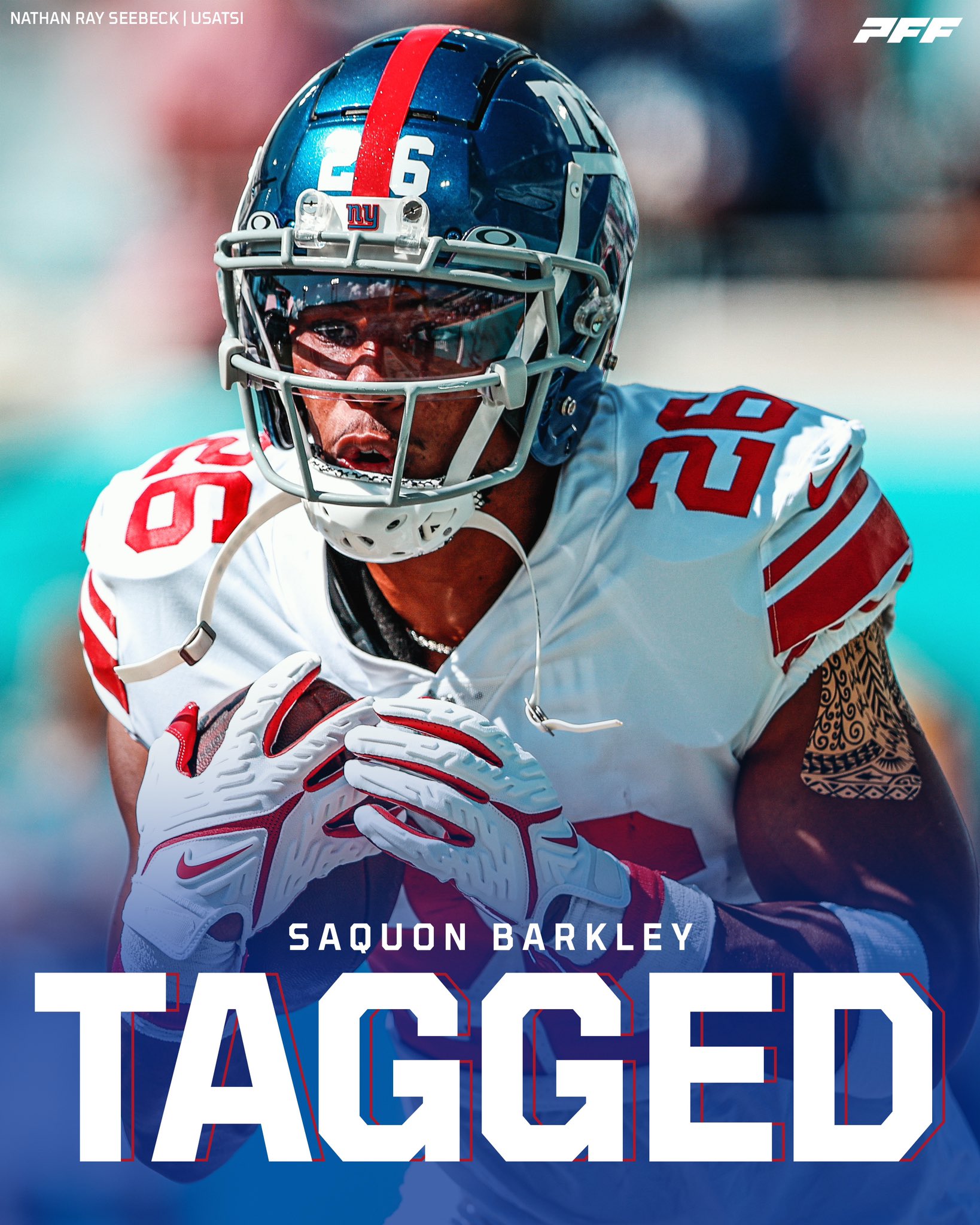 PFF on X: 'The Giants will place the Franchise Tag on Saquon