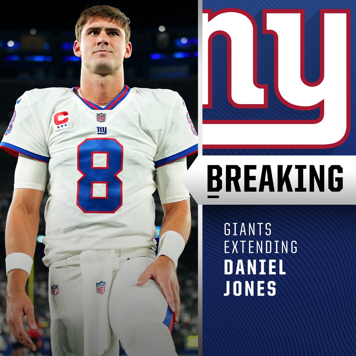 NFL on X: BREAKING: Giants signing QB Daniel Jones to four-year