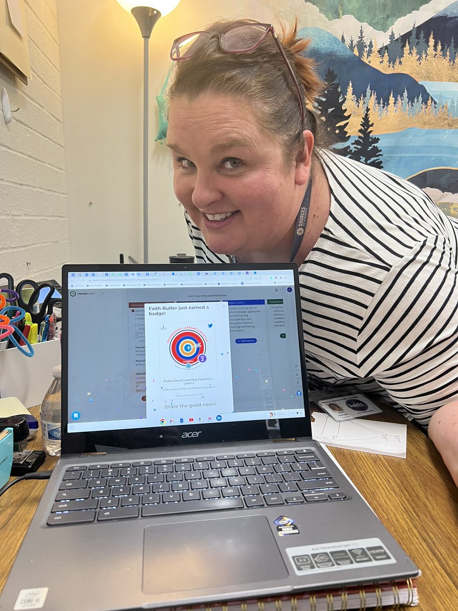 So proud of Mrs.Butler. She earned two badges today! Her hunger for knowledge is inspiring. Thank you for exploring different resources, committees, and motivation strategies in anticipation  of campus needs. Great job! <a href="/engage_learning/">engage2learn</a> <a href="/JentessaW/">Jentessa Williams</a> <a href="/GreenKammi/">Kammi Green</a> #KYEquityPlaybook