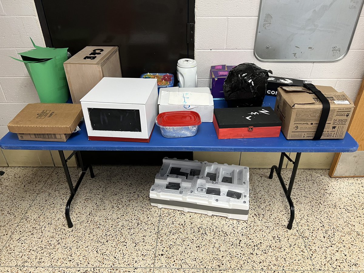 Today was our ‘Keep it Cool’ challenge! Fifth graders did a great job, creating their own cooler to keep a water bottle frozen! Our winner was Zach! Congratulations on winning lunch with your awesome science teacher! 🤣 #edisonshines <a href="/FraserSchools/">Fraser Public Schools</a>