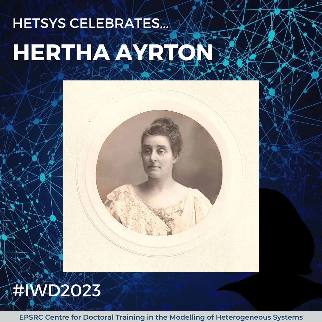 Finally we celebrate #HerthaAyrton, a British engineer, mathematician, physicist and inventor, and suffragette. She was the first woman to be awarded the Hughes Medal by the Royal Society and the first woman to be accepted into the Institution for Electrical Engineers #IWD2023