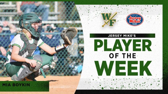 WestAthletics18's tweet photo. Congrats to our Jersey Mike’s Above and Beyond Players of the Week! Through 5 games, Harrison Brown is batting .750 with 8 RBIs and a HR. Mia Boykin is also batting .750 and has 4 RBIs. https://t.co/TIY5CyqXjD