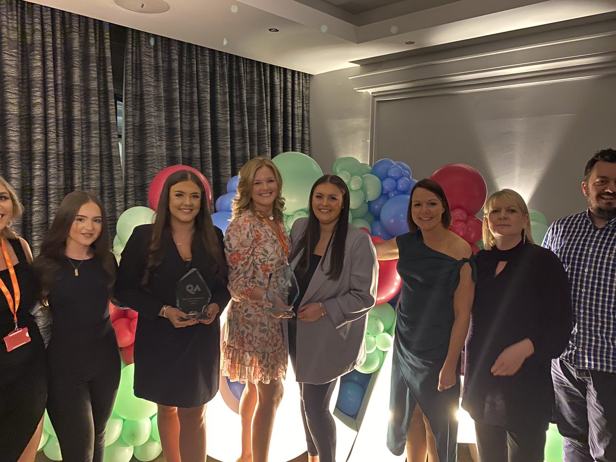HEC_HMInsurance's tweet photo. Congratulations to past and present apprentices and a big thank you to QA for all the support over the years.  Proud to be part of a firm supporting leaders of the future 👏🏻🎉

SME Employer of the year 2023
Apprentice Ambassador of the year 2023 - well done Olivia Stein 🥂 https://t.co/jVYfnCL8lb