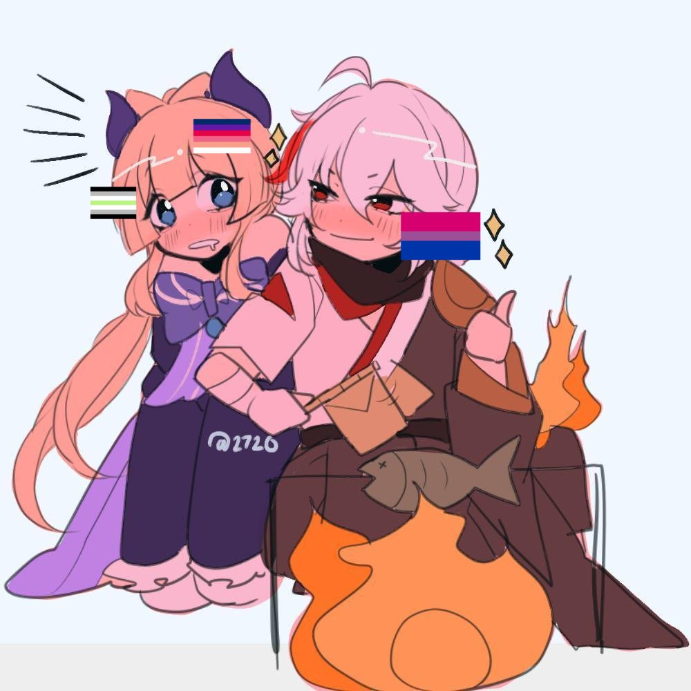 ccinthean's tweet photo. Kokomi y Kazuha de genshin impact son una pareja GayxBi !, Kokomi siendo agenero cinthean y kazuha bisexual. (Headcanon!) https://t.co/J5zU5Prp2R