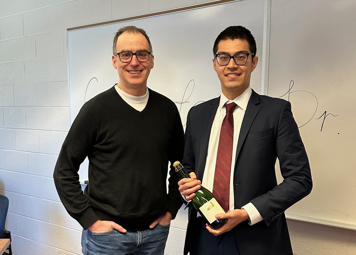 Congratulations to Dr. Mo Chen <a href="/mochen_chem/">Mo Chen</a> for a terrific thesis defense, and good luck at Novartis! <a href="/MichiganChem/">Michigan Chemistry</a> <a href="/NSFCCHF/">CCHF</a>