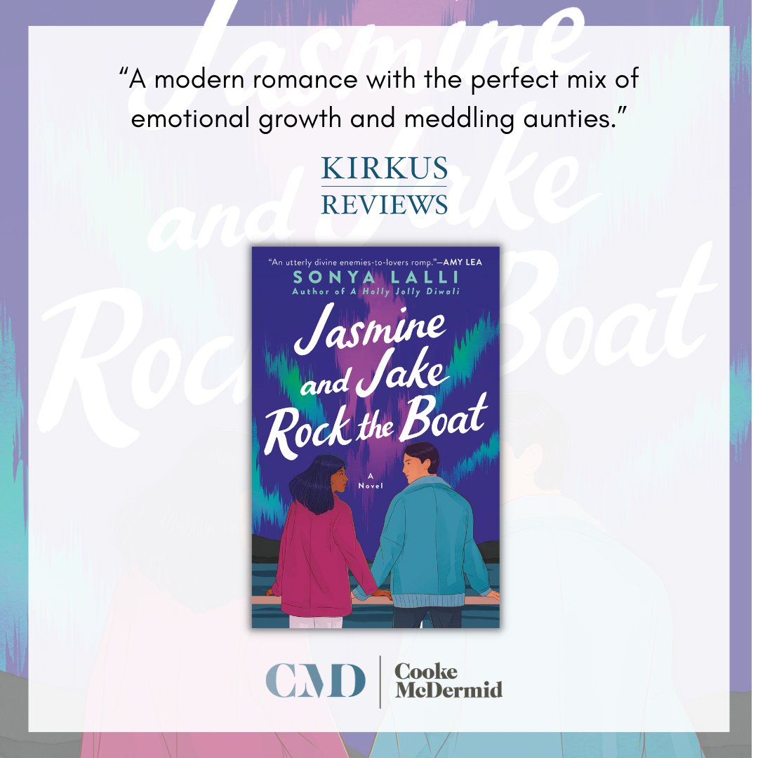 This delightful review from <a href="/KirkusReviews/">Kirkus Reviews</a> calls <a href="/sonya_lalli/">Sonya Lalli | S.C. Lalli</a> 's JASMINE AND JAKE ROCK THE BOAT "A modern romance with the perfect mix of emotional growth and meddling aunties.”  JASMINE AND JAKE ROCK THE BOAT will be out April 2023!