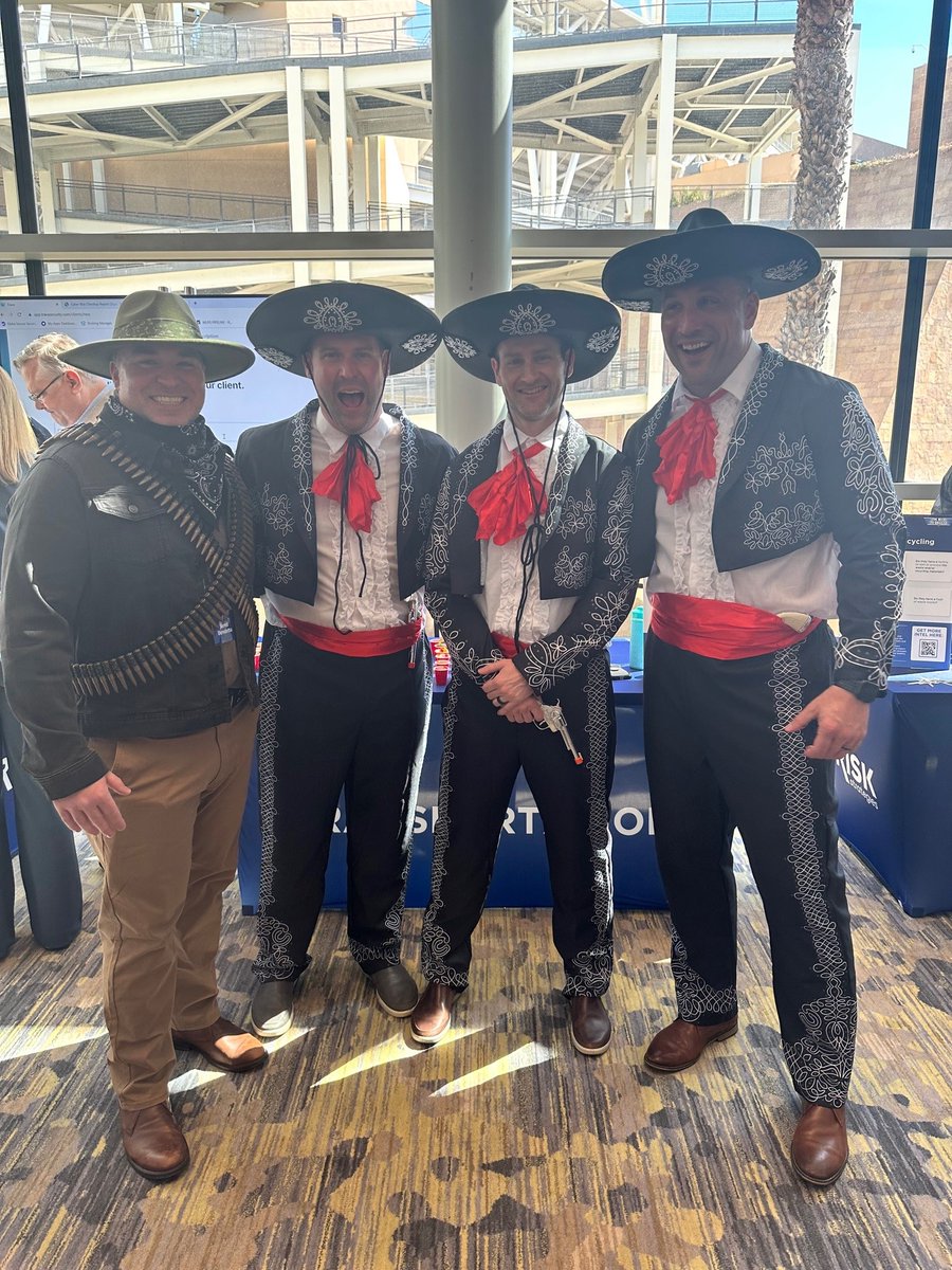 Great fun at this year’s National Sales Conference in San Diego.

From left, the Three Amigos and El Guapo: (Jared Bendetta, Brian Jungeberg, Bryan Ice and Bryan Paulozzi), part of a Specialty Showcase event promoting collaboration and cross-selling between offices.