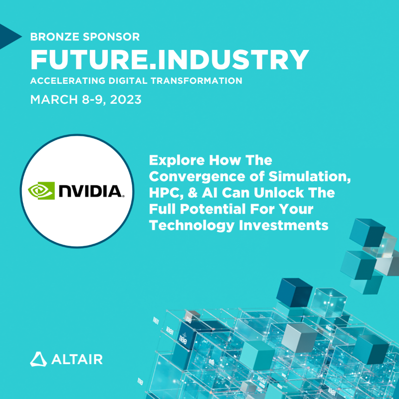 NVIDIAworkstatn's tweet photo. Register here to join us at Future.Industry 2023 where you can discover how the convergence of #Simulation, #HPC, and #AI can unlock the full potential of your technology investments.
#AltairPartner