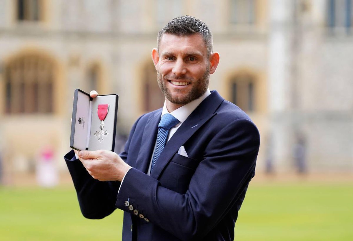 What an honour to receive an Mbe today.Thank you to everyone who’s helped me on my football journey and all the people who have supported the @JM7Foundation allowing us to donate over £1.25million and counting to amazing causes.@mndassoc @HelpforHeroes @NSPCC @bloodcancer_uk