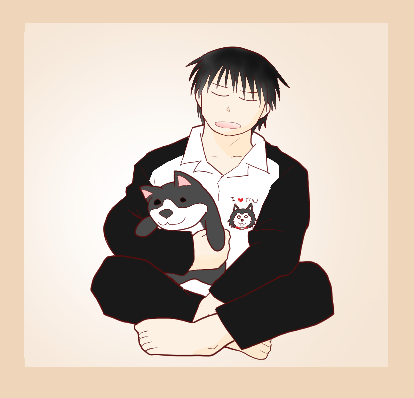 tomobe_611's tweet photo. 先日の描きなおしついでにといただきましたリクエストパジャ増田
たぶん　お望みのハヤテ柄はこんなんじゃないと思いますが
ハヤテっぽいぬいを持たせたので🙏♡🐶　← https://t.co/YitgUFcDAZ