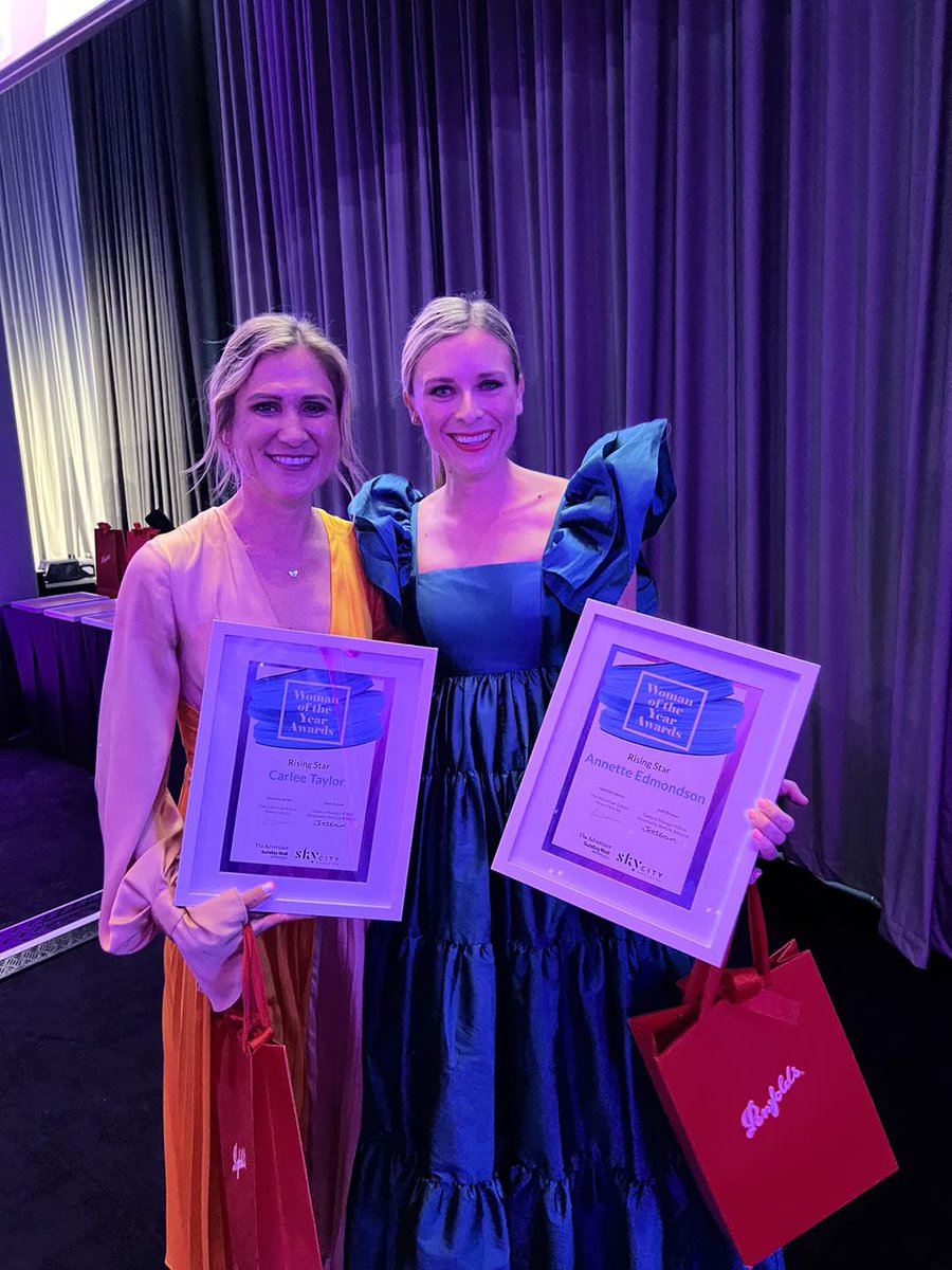 Congratulations to <a href="/tourdownunder/">Santos Tour Down Under 🚴🚴‍♀️</a> Assistant Race Directors Carlee Taylor &amp; Annette Edmondson, who were honoured with the Rising Star Award at <a href="/theTiser/">The Advertiser</a>'s 2023 Women of the Year Awards. On International Women’s Day, we celebrate all the women who help SA's tourism industry thrive.