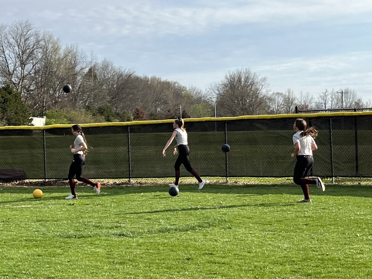 We did a little softball Olympics for today’s practice. It was a beautiful day to put in some sweat equity!