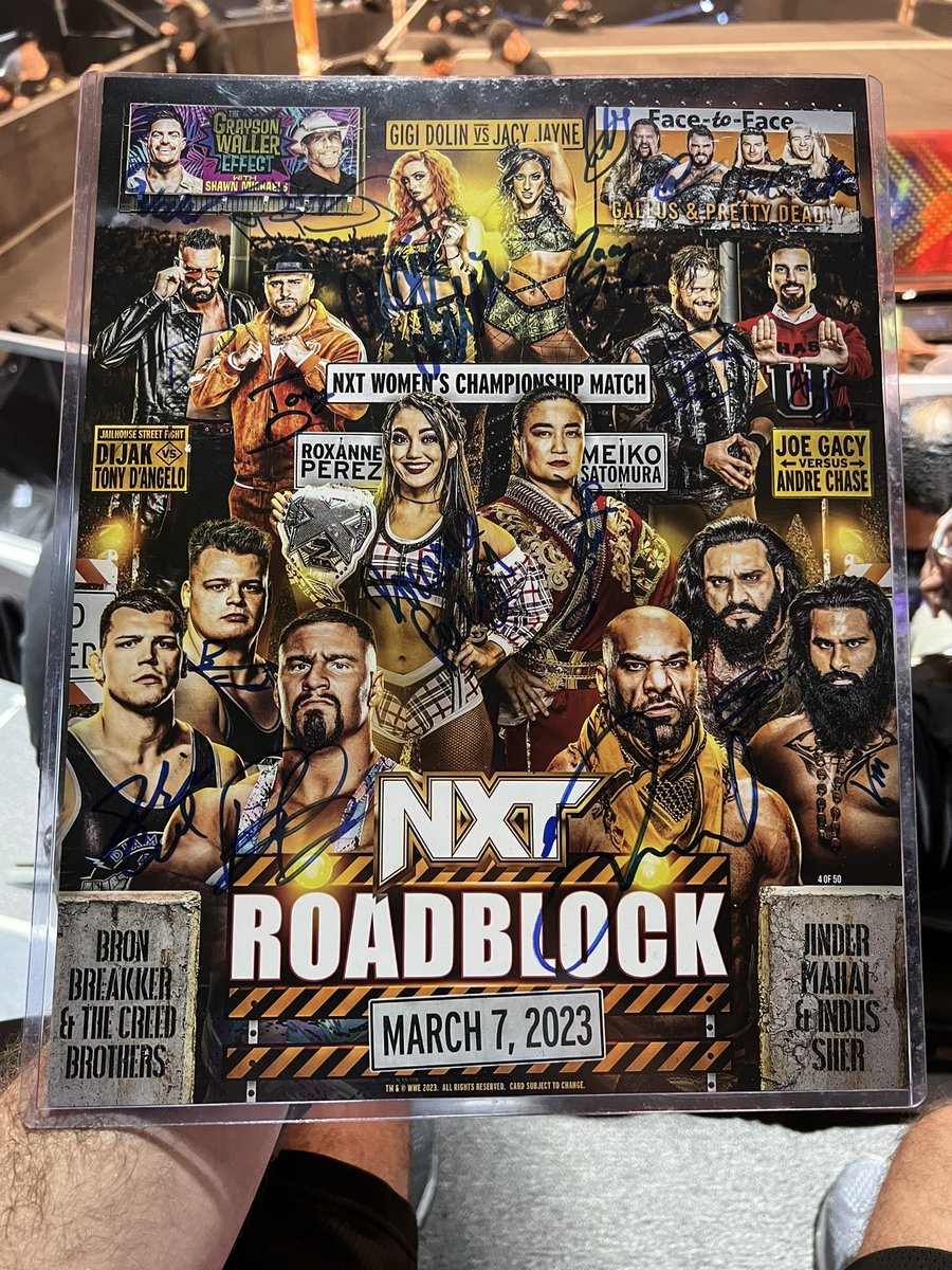 Jacob Cohen on Twitter "Your NXT Roadblock card for tonight (via the