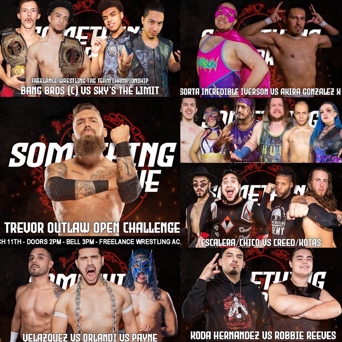 TheFWAcademy's tweet image. This Saturday March 11th, the Freelance Wrestling Academy presents “Something To Prove”!

📍Doors 2pm . Bell 3pm . 3800 N Milwaukee . Chicago, IL

🎟 All Ages Show . $20 Limited Seating . $10 Standing Room . Available at the Door Only