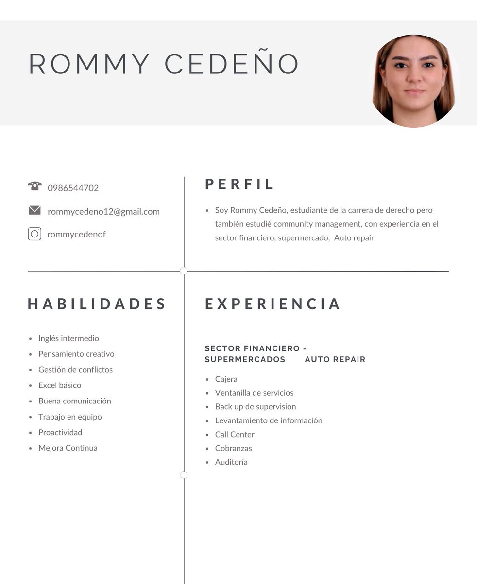 rommycedenof's tweet photo. HOLAAA, al igual que MUCHOS estoy buscando  trabajo 🥺quiero terminar mi carrera… de todo corazón les pido que le den RT o si quieren recomendarme por ahí 👀, gracias de verdad, PROMETO CONTARLES SI ALGUIEN ME CONTRATA 🤍✨ https://t.co/ymND4nhcOj