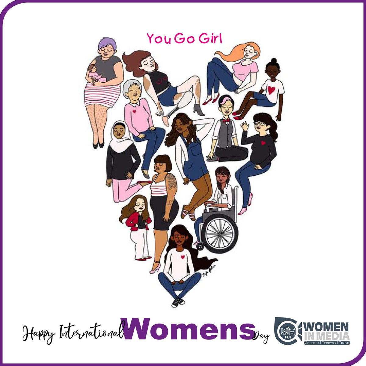 WiMFiji's tweet photo. Today we celebrate the inspiring, bold and blessed women in our lives. Happy International Womens Day #Fiji #TeamFiji #WomenInMedia 💜🇫🇯 https://t.co/FBdhMPHnez