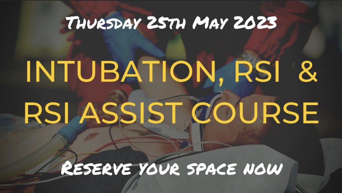 So….we’ve got a new course planned for May - Intubation, RSI and RSI assist course to be exact. 

If I may, I thought I’d take you on a little trip down memory lane to explain where the idea came from + why I think this is one of the most crucial skills for Emergency Care

🧵1/8