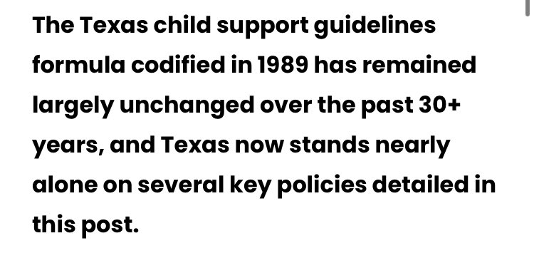 Texas is such a disappointment.

familiesforgood.org/research/texas…

#txlege #txleg #ChildSupport #SharedParenting #ParentalAlienation #Parents #Fathers #Fatherhood #Breaking #BreakingNews #TitleIVD #Equality #EqualRights