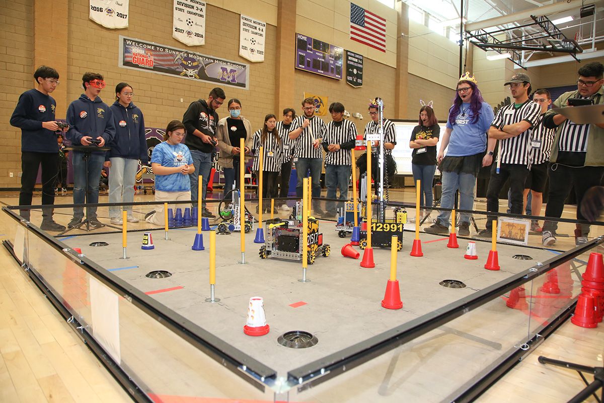 TheMojaveHigh's tweet photo. The RoboRattlers ranked #2 out of 31 teams among schools from Southern Nevada and Reno during the State Championships on Saturday! Congrats Alessia Ait-Azzouzene and Jesus Caro Alvarez! #THISisMojave #RoboRattlers #robotics #NevadaRobotics https://t.co/pyQN6uG3K7