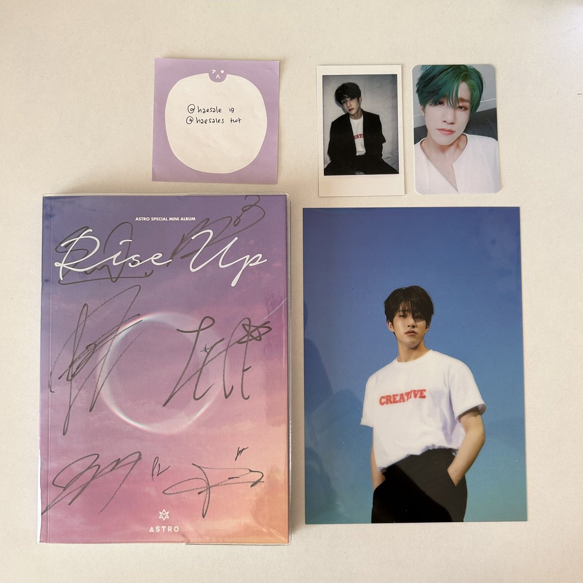 haesales's tweet photo. astro album + photocard selling thread
dream rise up all light

→ not selling pcs separately
→ paypal or venmo only
→ dm for more info/video
→ usa only, tracking # included
→ not responsible once shipped https://t.co/APpr7g8X0S