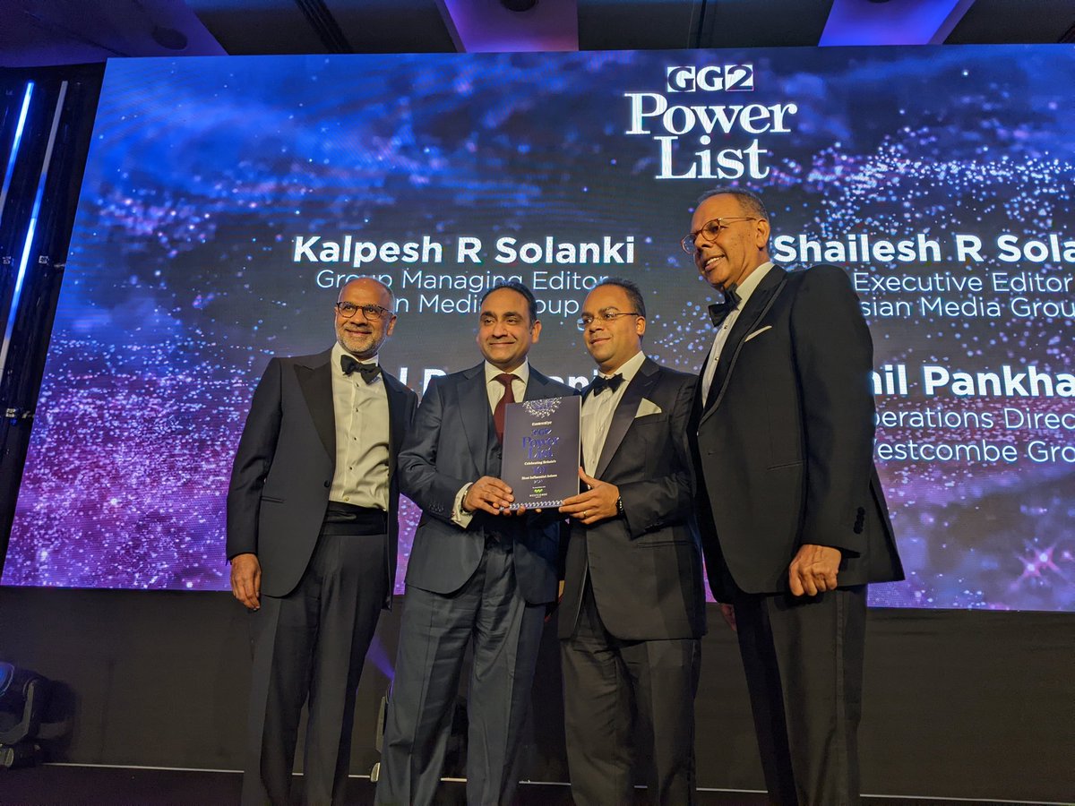 asianculturevul's tweet photo. Launch of the GG2 Power List 101. Profiling (with some i/views too) 101 of the most influential South Asians in Britain. Publishers of @EasternEye @kalpeshsolanki & @sr_solanki1 (at flanks) with mds of sponsors Westcombe Group
@GG2Diversity #GG2Awards #GG2PowerList https://t.co/WrPbY8Z7kK