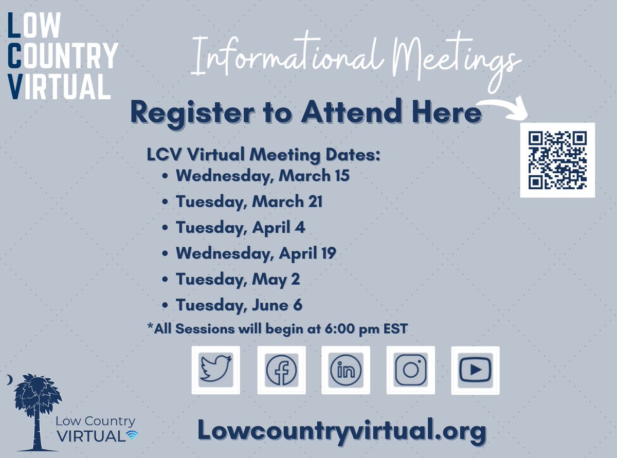 LCVirtualSchool's tweet photo. 🌟 We are excited to share what Low Country Virtual has to offer students 🙋‍♀️🙋🙋‍♂️ in grades K-8! Register to join ☝️of our upcoming information sessions and learn why our families are #lovingLCV ❤️ #onlinelearning with LCV! 📲 #LCVLeads #virtuallearning ✅ https://t.co/bR87cS0XVN