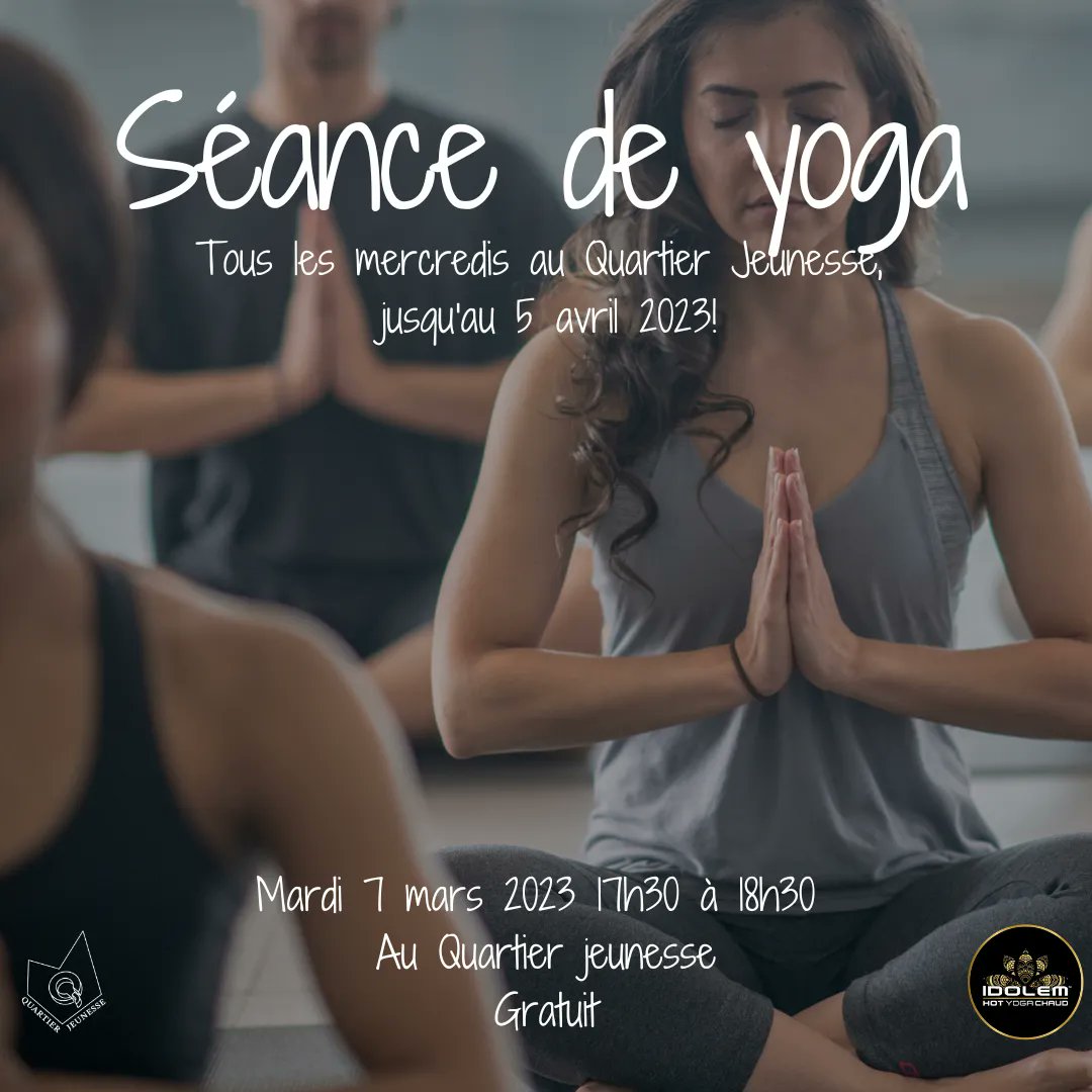 Ce soir, nous aurons l'opportunité d'accueillir Marilew d'Idolem pour une séance de yoga douce et inclusive! 🙏🏼

Rendez-vous au QJ à 17h30 pour relaxer et prendre un peu de temps pour toi ✨

Pour t'inscrire 👇🏽
cjemontreal.com/programmation/…