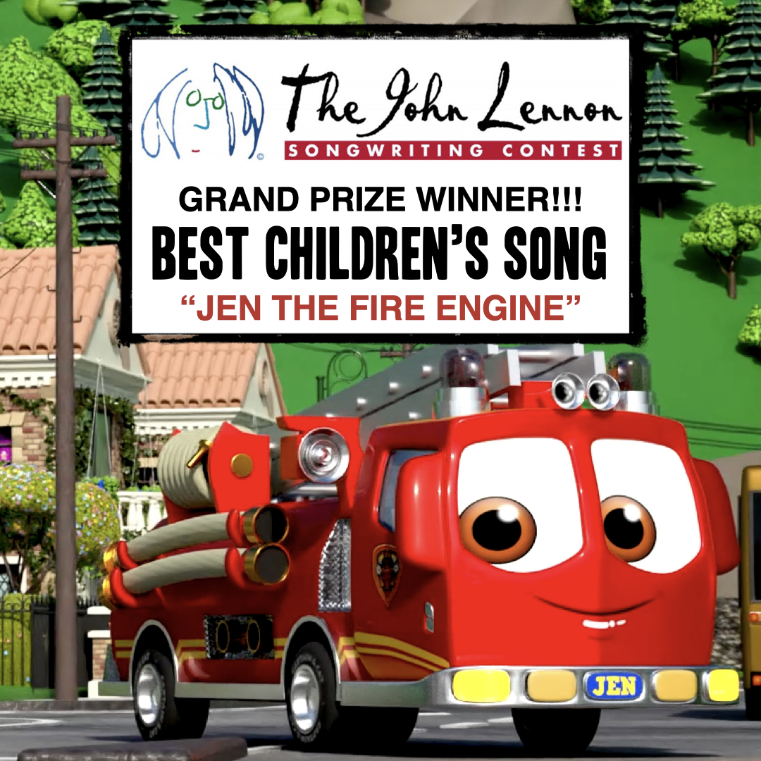 capandcat's tweet photo. We’re so honored that “Jen the Fire Engine” won the Grand Prize for Best Children’s Song in the John Lennon Songwriting Contest! We can’t believe it!! @thejlsc #songwriting #johnlennon #kidsmusic https://t.co/ve5p6hv3gX