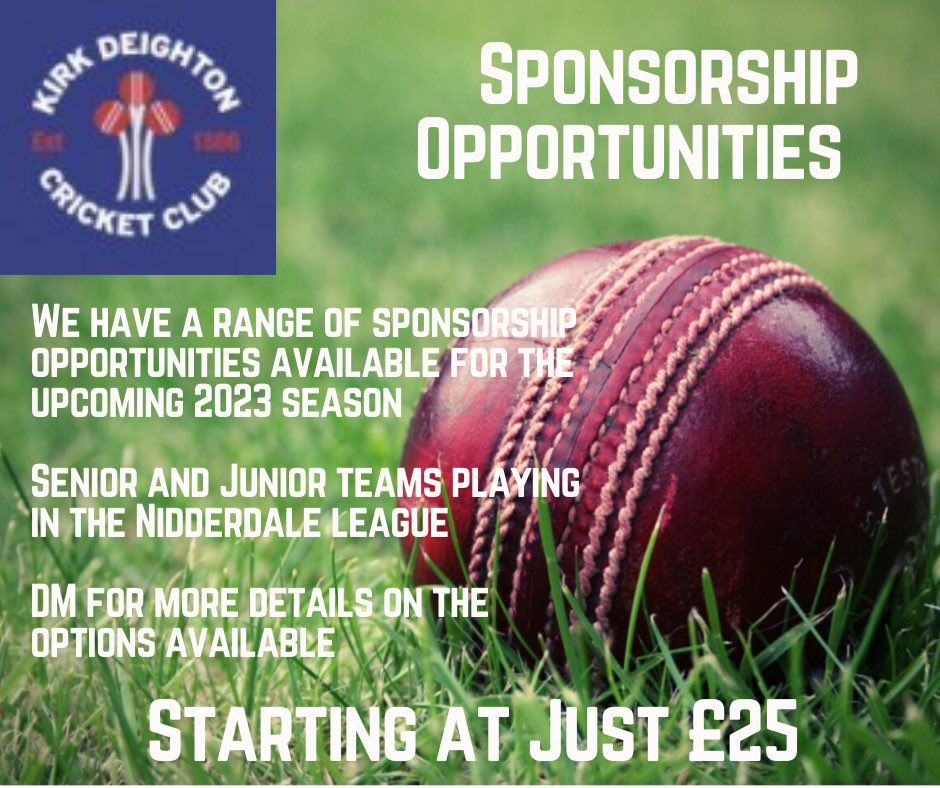 We’re looking for sponsorship for the 2023 season starting in April
Our teams play across the local region covering the North Yorks region.
We are across social media and have a brand new website
DM to see how we can help promote your business locally to our members and network.