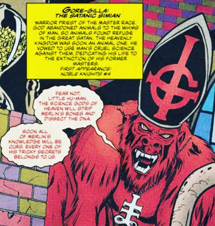 CaseyVanHeel's tweet photo. Who doesn’t like a giant red gorilla? #villains #knightsofthe5thdimension #comic #comics #makecomics #comicbook #makemorecomics #indiecomics #readmorecomix #comicbooks #makingcomics #indiecomics #comicbookartist #comicbookcover #personofmerit #kot5d #jerkpracticepodcast https://t.co/0LbwNxHJIF