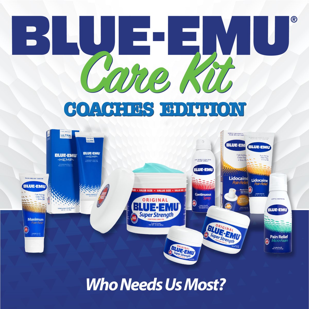 BlueEmu1's tweet photo. The days are long. That's why coaches deserve our support!
Nominate, or tag a coach who could use us. One coach, and the person who nominates them, will each win a Blue-Emu Care Kit.
❤️+💬+🔃=entry to win | US only
🇺🇸Made | #SpreadSupport | https://t.co/gDUUfySmsK https://t.co/L2sy1VRxIJ