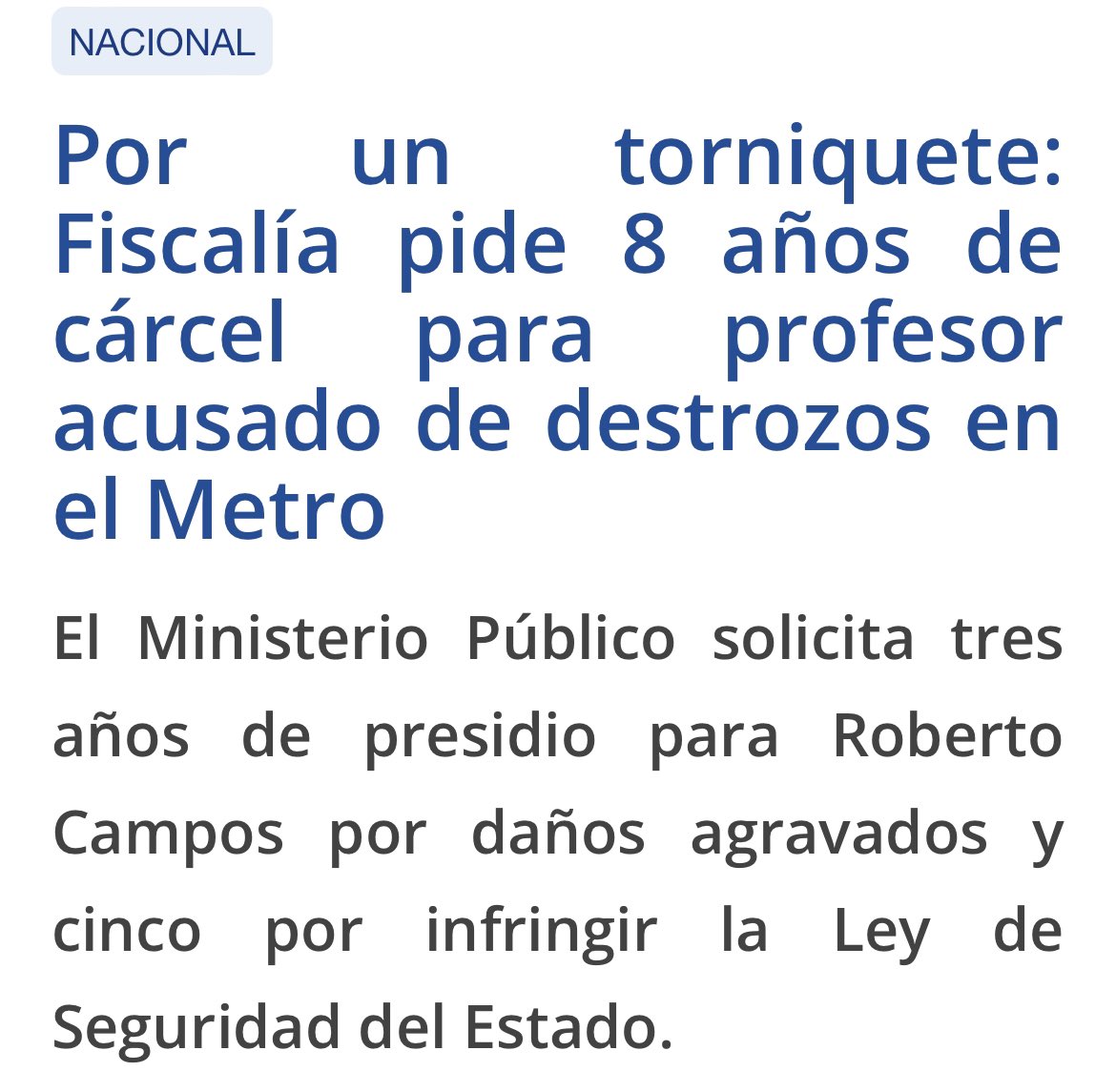 cnashr's tweet photo. Justicia o la quimera de la “igualdad ante la ley”:
- por quemar banca iglesia: 7 años
- por patear torniquete roto: 8 años y Ley seguridad del estado
…
- por romper grifo: plantar 10 árboles.

¿De qué depende? Son dos los elementos: justicia de clase y criminalización protesta. https://t.co/74DlnfLRe3