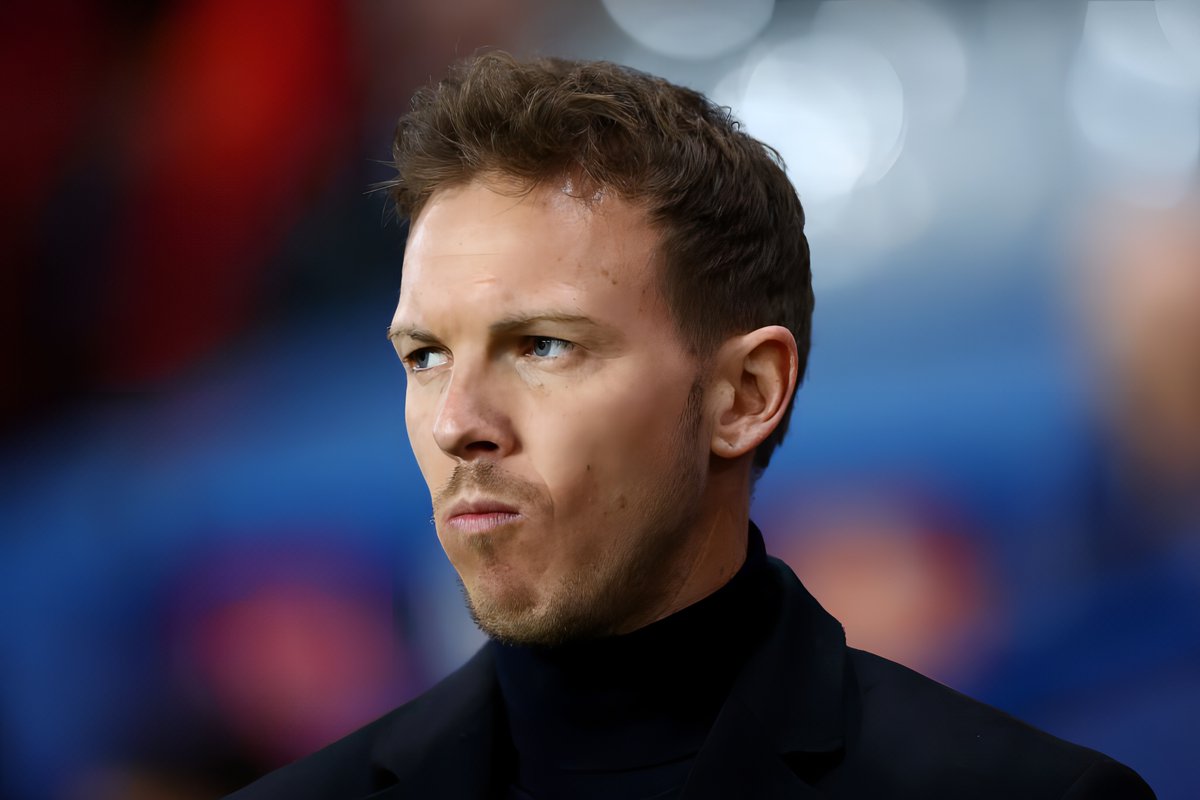 PortalDosTimes's tweet photo. Em entrevista coletiva, Julian Nagelsmann, técnico do Bayern de Munique, menosprezou a ausência Neymar:

"A ausência do Neymar não vai mudar muita coisa. A presença de Mbappé muda tudo. Ele pode mudar um jogo." https://t.co/kE3vyzINdE