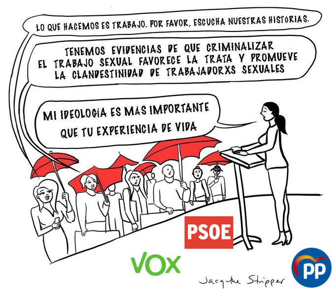 Si mañana ves políticos en la manifestación, recuerda cómo funciona esto. #StopAbolicion #8Marzo2022