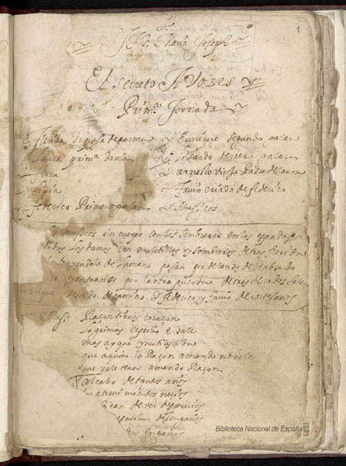 fabularia's tweet photo. 2. El secreto a voces (1642)

Es una de las pocas comedias de Calderón cuyo manuscrito autógrafo conservamos, probablemente escrito para la compañía teatral de Antonio de Prado, un importante director de la época, que llevó a escena sus obras en más de una ocasión. https://t.co/rcQs2zYH1U