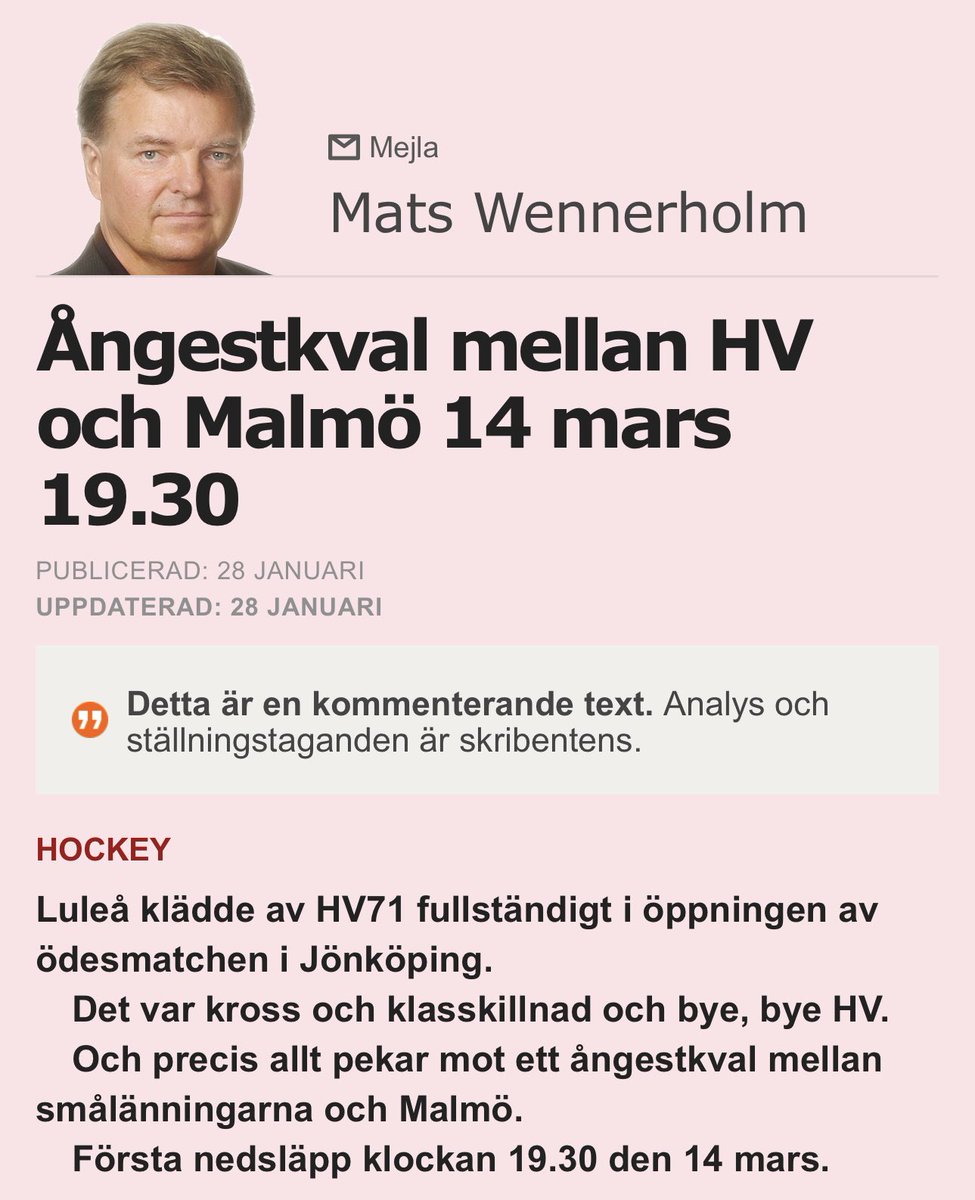 NNorlindh's tweet photo. Redan här, för fem och en halv vecka sedan, borde vi ha förstått att det var kört för Brynäs gällande att undvika kvalet. https://t.co/naNtwzfrbB