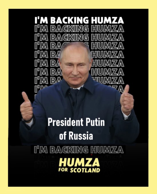 PantoPolitics22's tweet photo. 🇷🇺Think President Putin may have found himself another🟡SNP 'Useful Idiot' to add to the collection... #UsefulIdiot #HumzaForScotland #LeadersDebate #STVDebate #HumzaNot4Scotland https://t.co/CsO14jcKCk